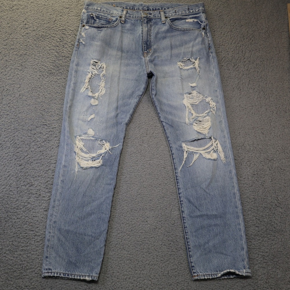 Denim & Supply Ralph Lauren Distressed Boyfriend Jeans Light Wash 30 Kendrick